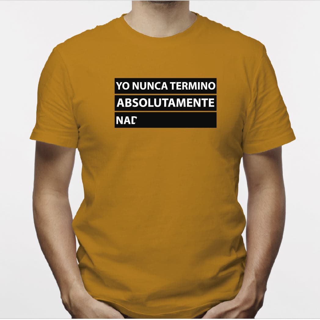 Camisa estampada para hombre tipo T-Shirt Yo nunca termino absolutamente nad — foto 7