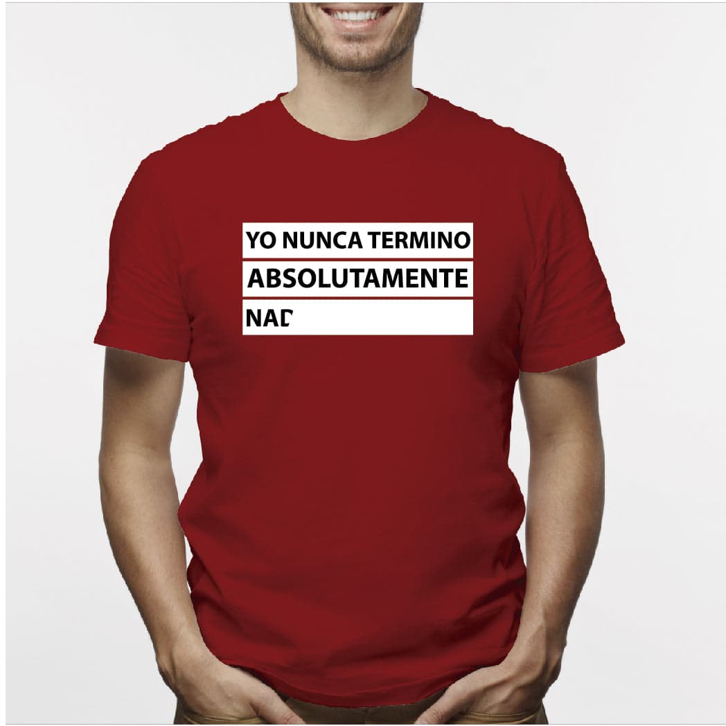 Camisa estampada para hombre tipo T-Shirt Yo nunca termino absolutamente nad — foto 1