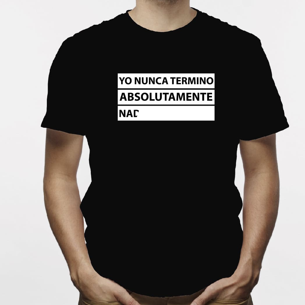 Camisa estampada para hombre tipo T-Shirt Yo nunca termino absolutamente nad — foto 2