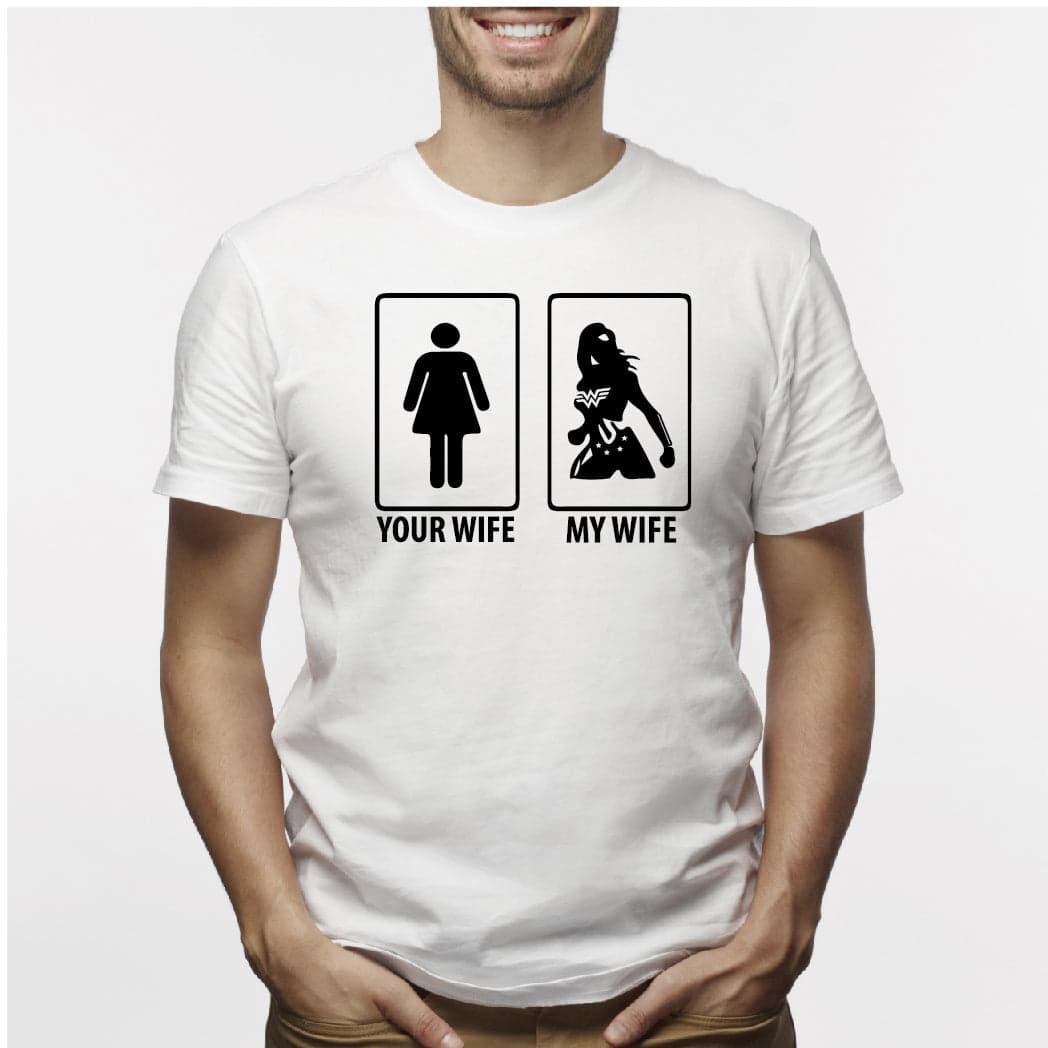 Camiseta estampada Hombre  T-shirt YOUR WIFE / MY WIFE — foto 1