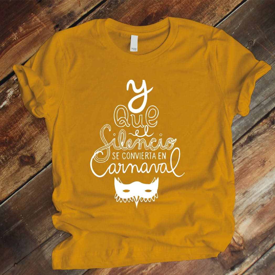 Camisa estampada tipo T-shirt Y que el silencio se convierta en carnaval — foto 3