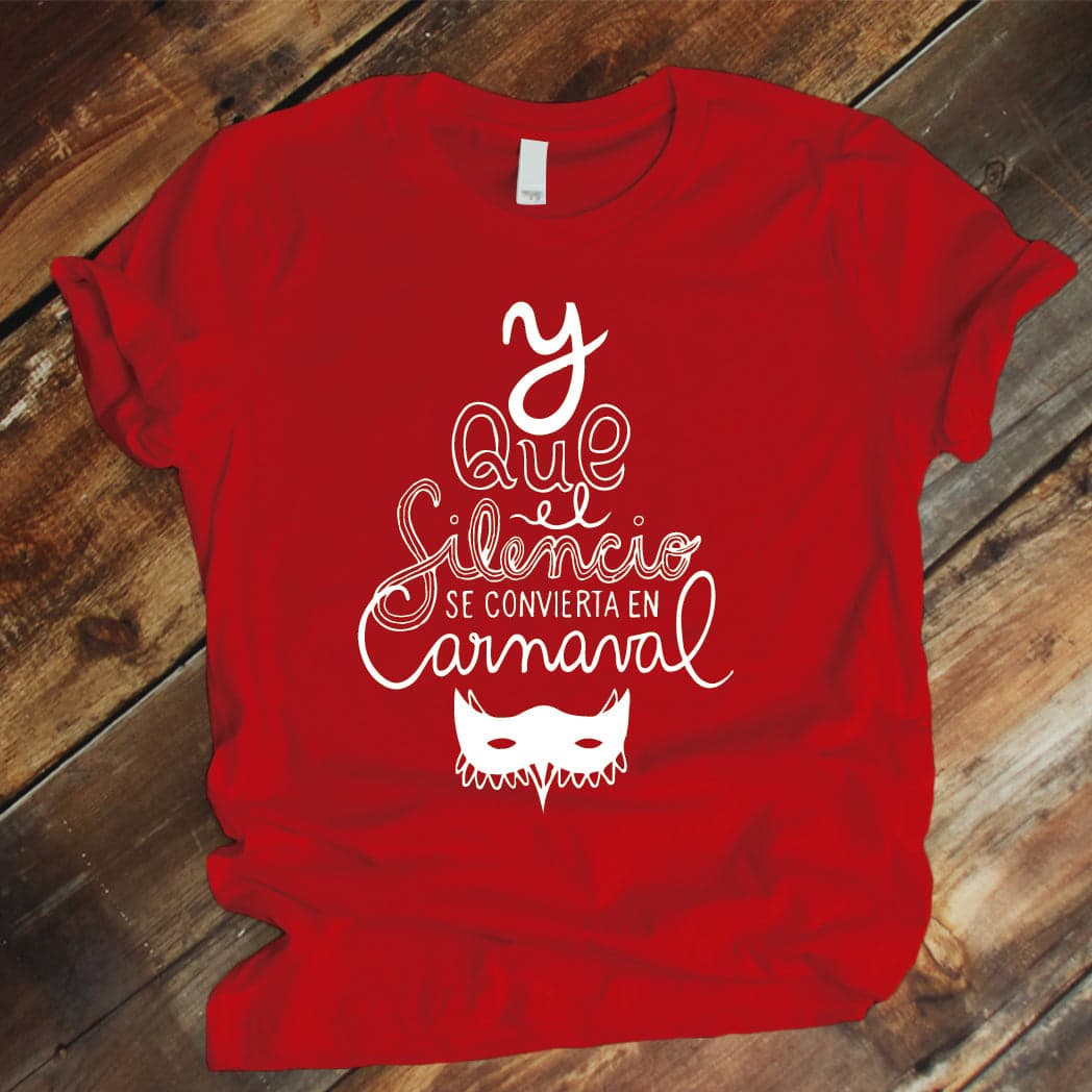 Camisa estampada tipo T-shirt Y que el silencio se convierta en carnaval — foto 5