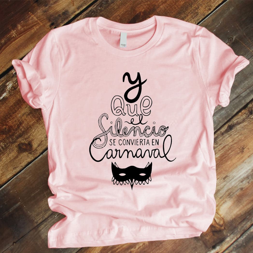 Camisa estampada tipo T-shirt Y que el silencio se convierta en carnaval — foto 6