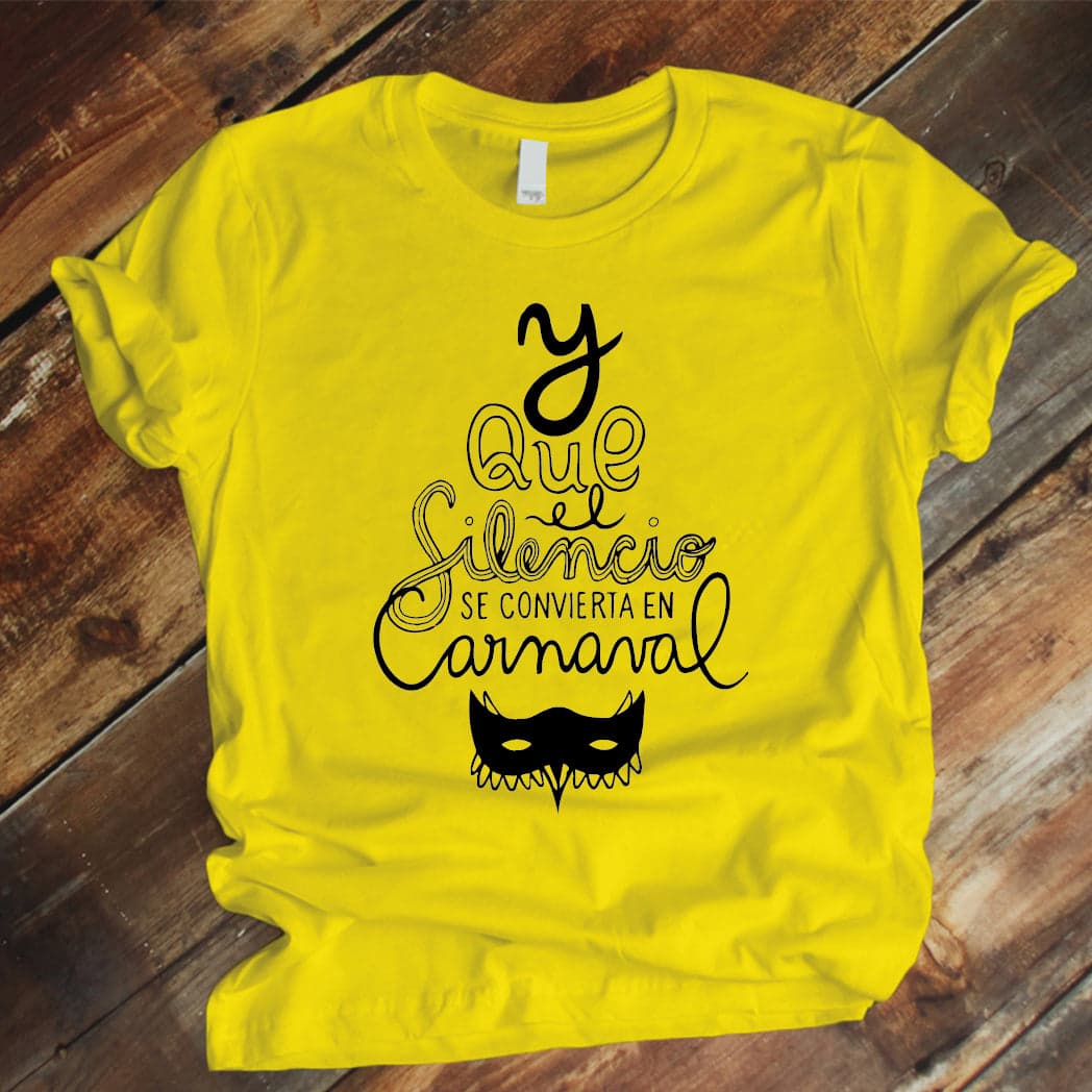 Camisa estampada tipo T-shirt Y que el silencio se convierta en carnaval — foto 7