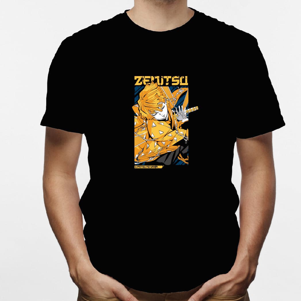 Camisa estampada en algodón para hombre tipo T-shirt Zenitsu — foto 1