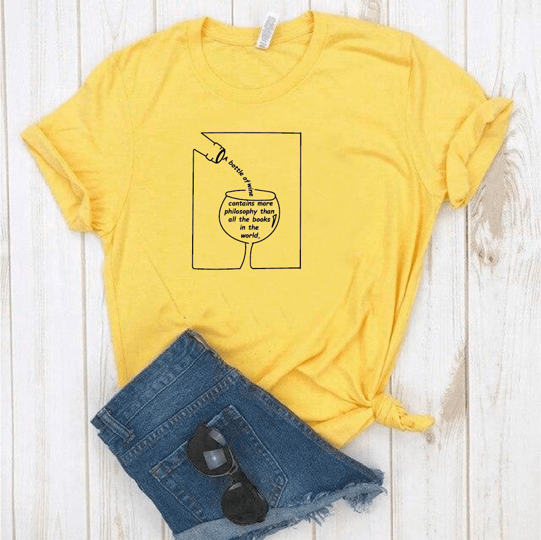 Camisa estampada tipo T-shirt A bottle of wine — foto 3