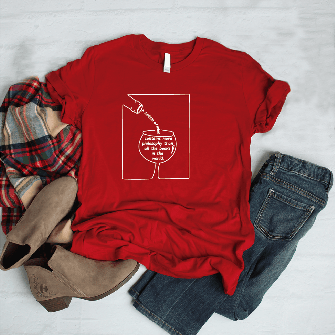 Camisa estampada tipo T-shirt A bottle of wine — foto 7