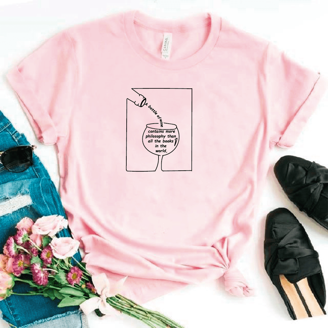 Camisa estampada tipo T-shirt A bottle of wine — foto 8