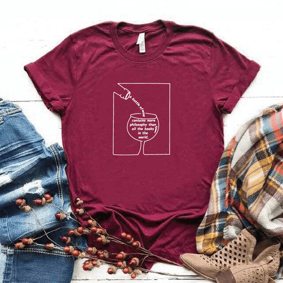 Camisa estampada tipo T-shirt A bottle of wine — foto 2