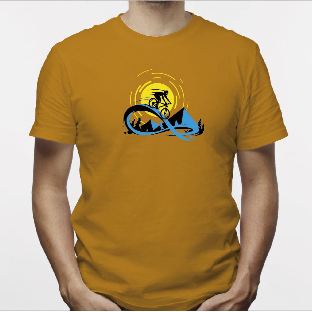 Camisa estampada para hombre  tipo T-shirt Amanecer ciclista — foto 3