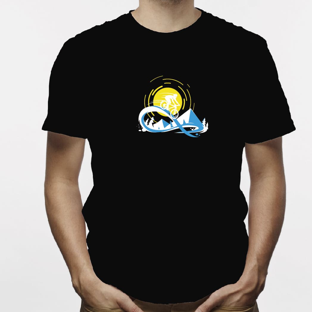 Camisa estampada para hombre  tipo T-shirt Amanecer ciclista — foto 5