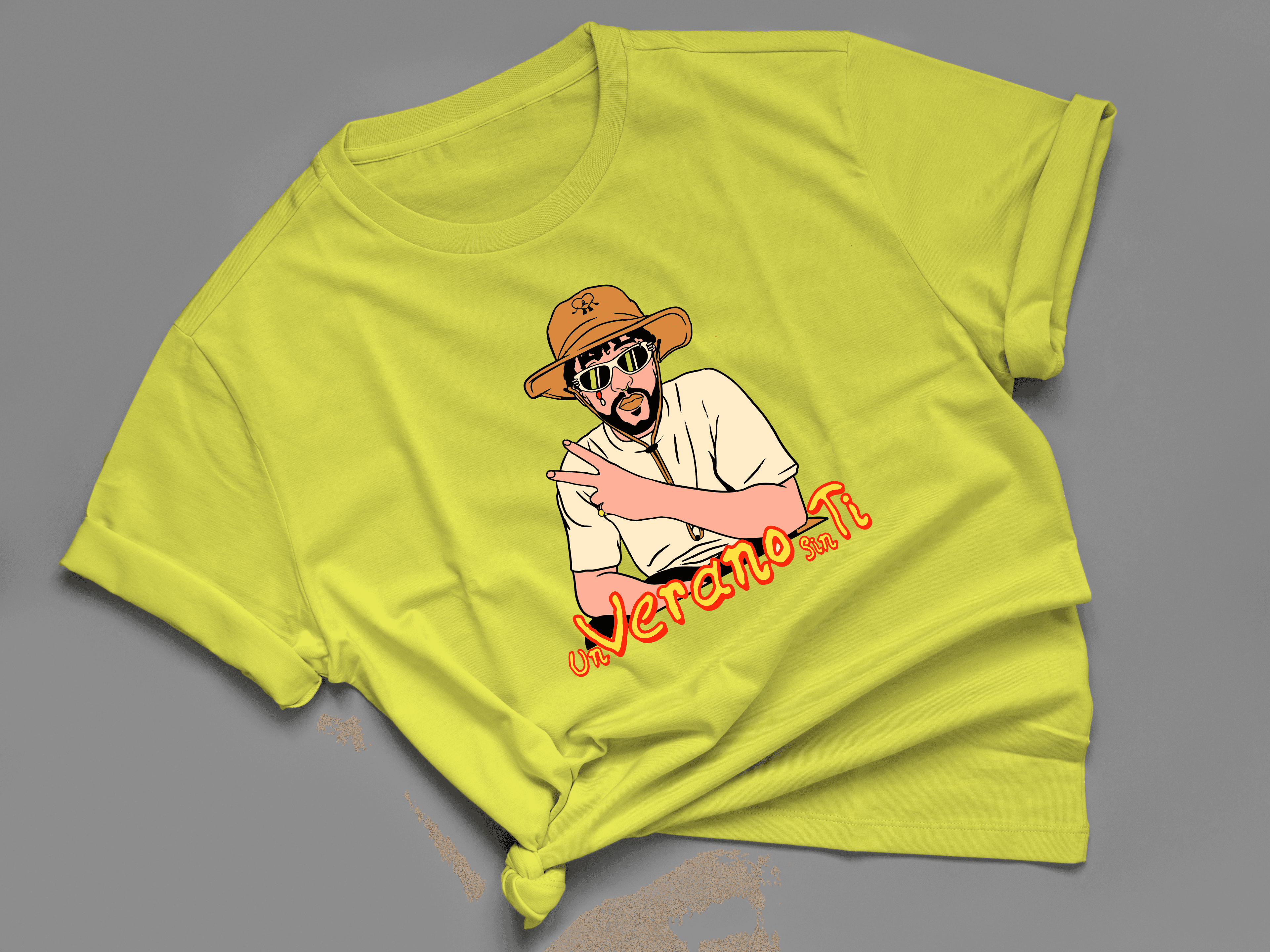 Camiseta estampada tipo T- shirt BAD BUNNY UN VERANO SIN TI — foto 2