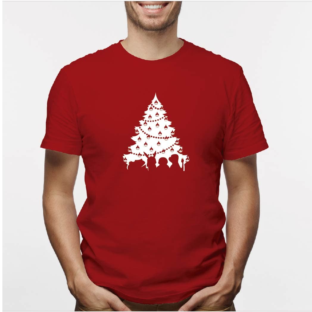 Camisa estampada para hombre  tipo T-shirt (NAVIDAD) árbol navideño pokémon — foto 1
