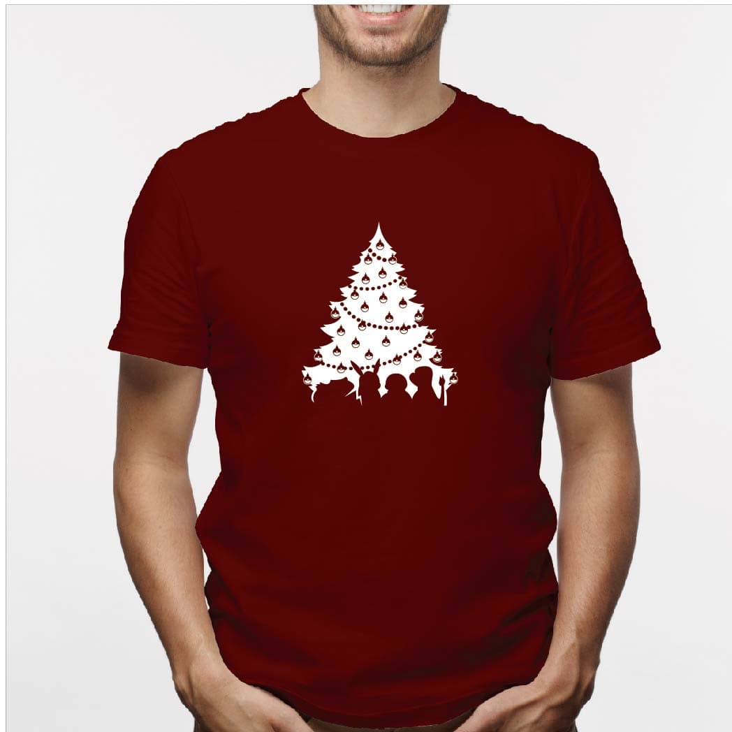 Camisa estampada para hombre  tipo T-shirt (NAVIDAD) árbol navideño pokémon — foto 6