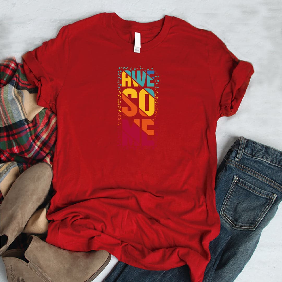 Camisa estampada en algodon para mujer tipo T- shirt awe so me — foto 6