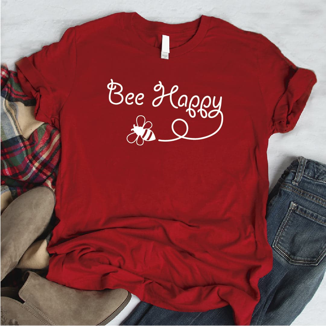 Camisa estampada  tipo T-shirt  BE HAPPY 4 — foto 5