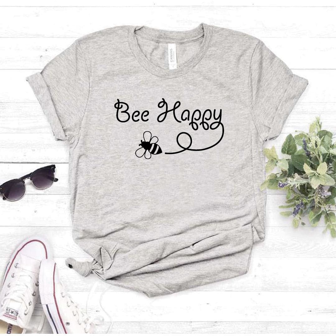 Camisa estampada  tipo T-shirt  BE HAPPY 4 — foto 7