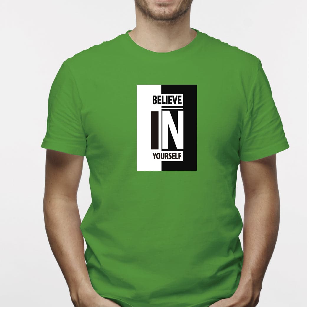 Camisa estampada para hombre  tipo T-shirt Believe in your self — foto 3