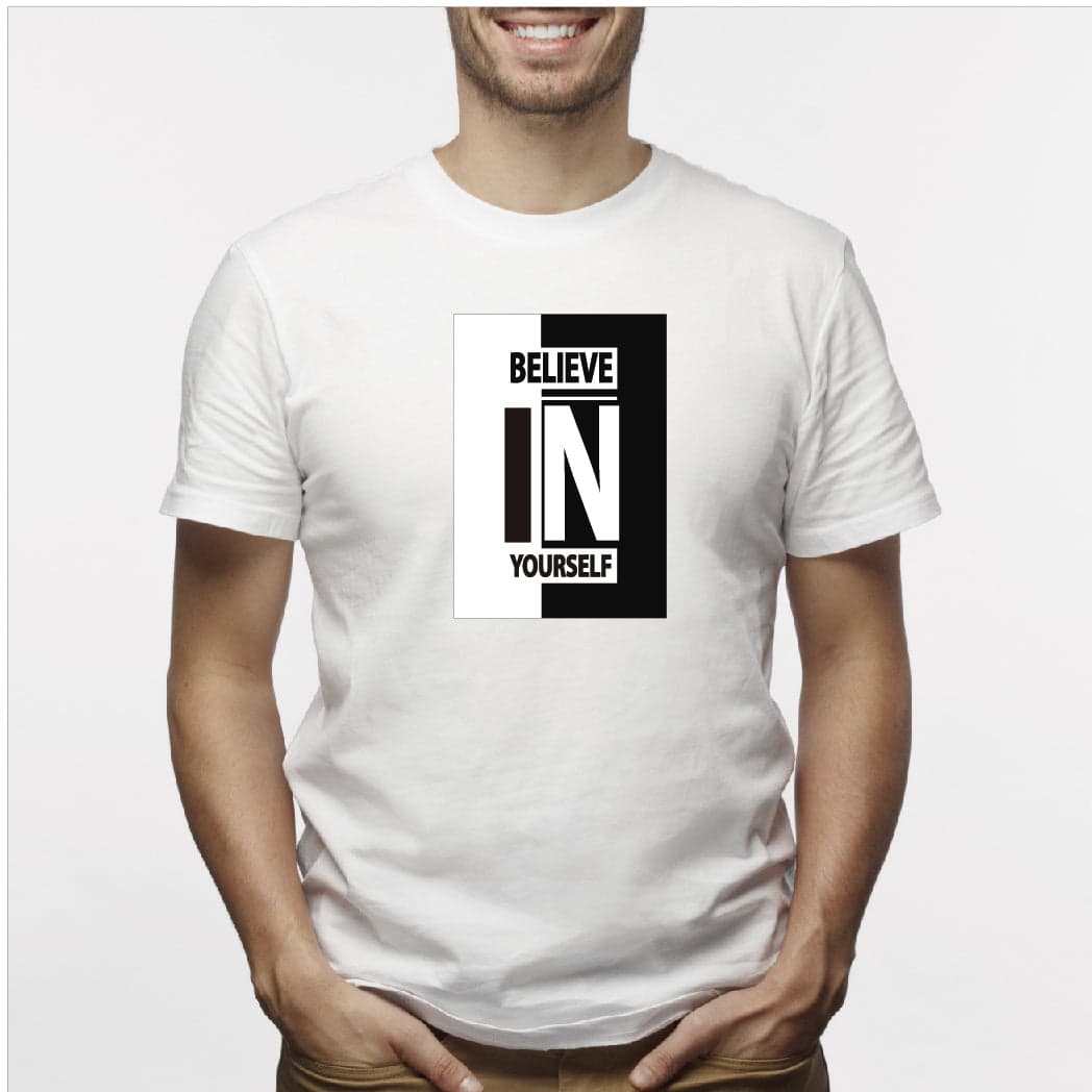 Camisa estampada para hombre  tipo T-shirt Believe in your self — foto 4