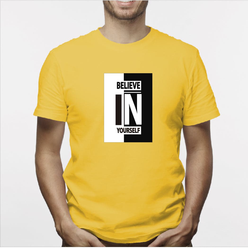 Camisa estampada para hombre  tipo T-shirt Believe in your self — foto 5