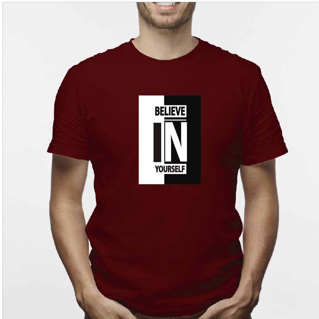 Camisa estampada para hombre  tipo T-shirt Believe in your self — foto 6