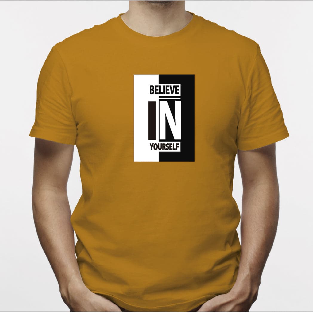 Camisa estampada para hombre  tipo T-shirt Believe in your self — foto 7