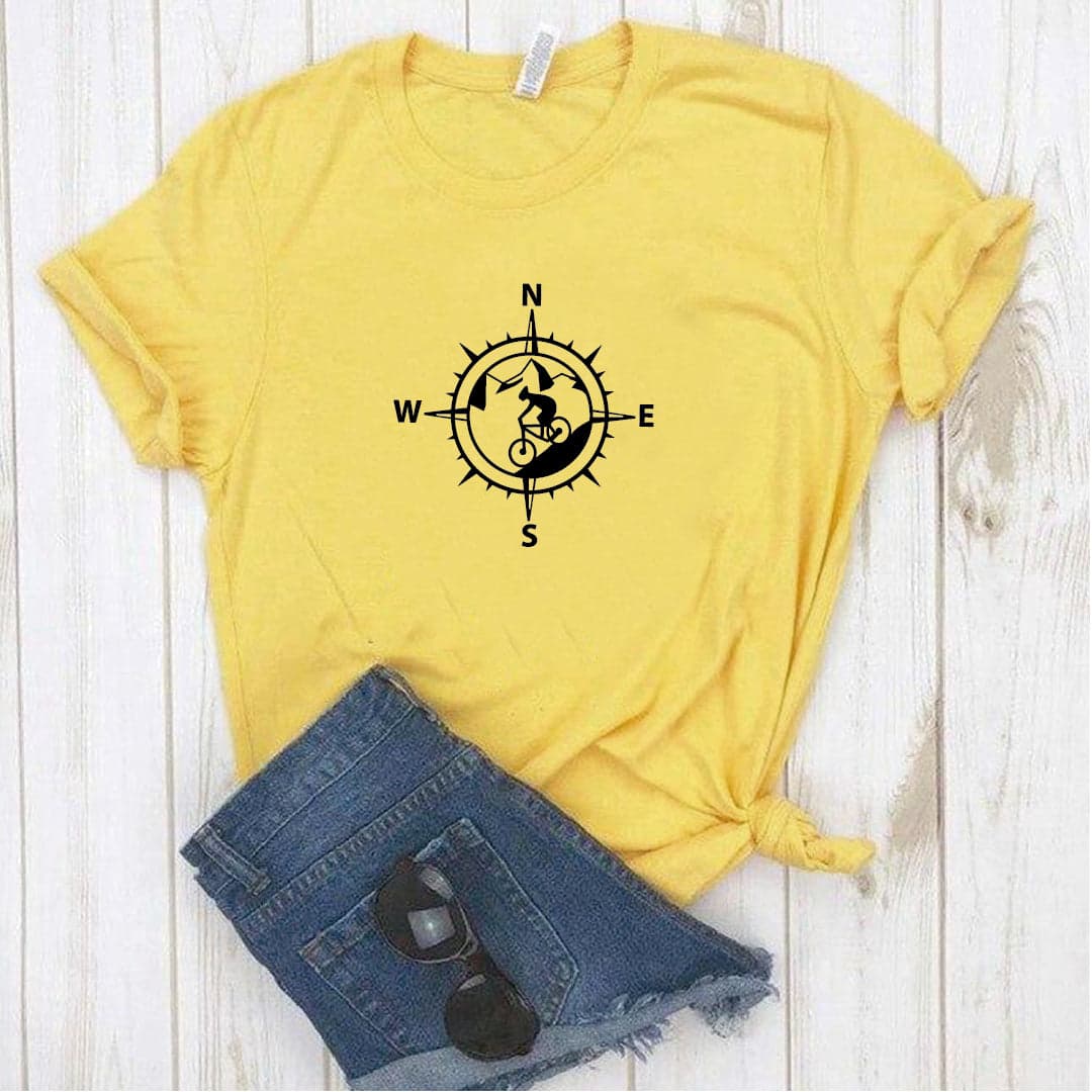 Camisa estampada  tipo T-shirt BICICLETA BRUJULA — foto 4