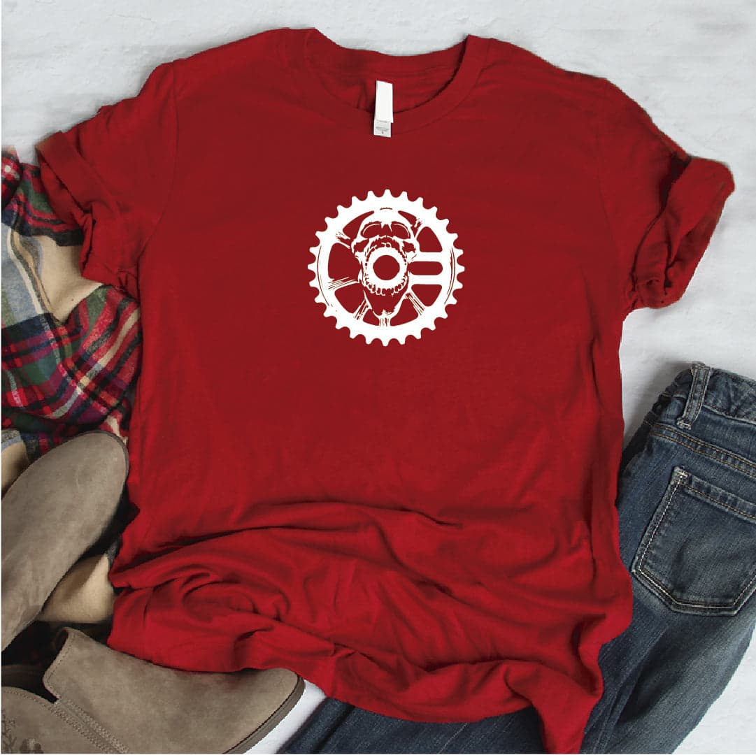 Camisa estampada  tipo T-shirt Calavera pedal bicicleta — foto 6
