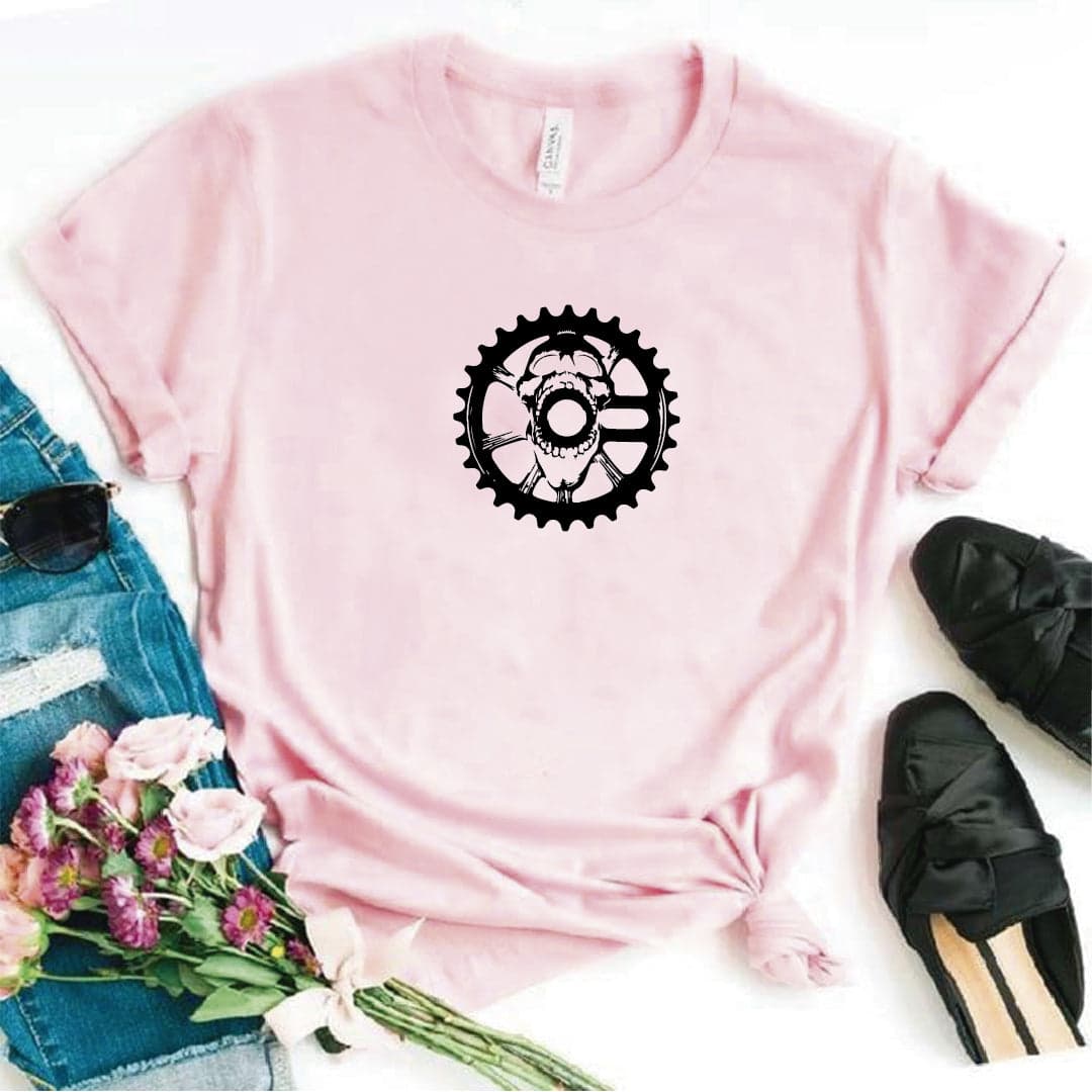 Camisa estampada  tipo T-shirt Calavera pedal bicicleta — foto 1