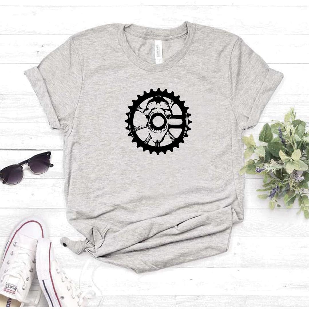 Camisa estampada  tipo T-shirt Calavera pedal bicicleta — foto 7