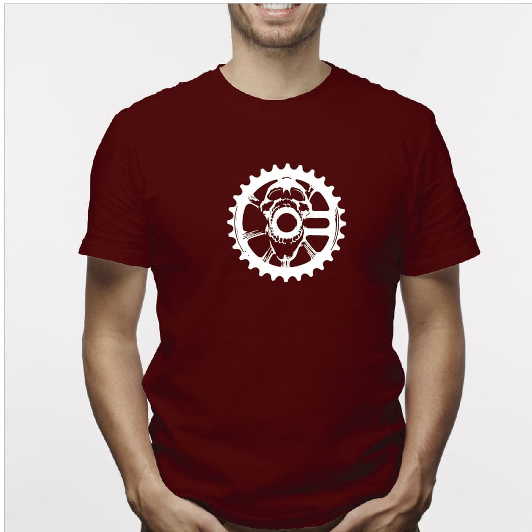 Camisa estampada para hombre  tipo T-shirt Calavera pedal bicicleta — foto 6