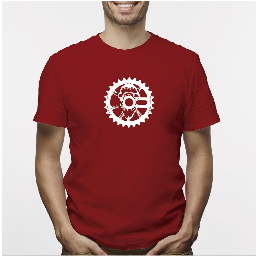 Camisa estampada para hombre  tipo T-shirt Calavera pedal bicicleta — foto 1