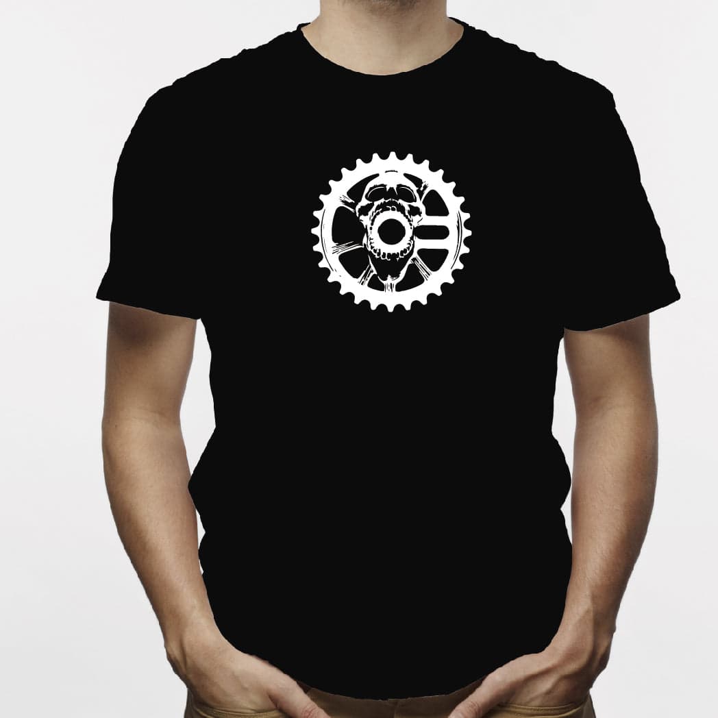 Camisa estampada para hombre  tipo T-shirt Calavera pedal bicicleta — foto 2