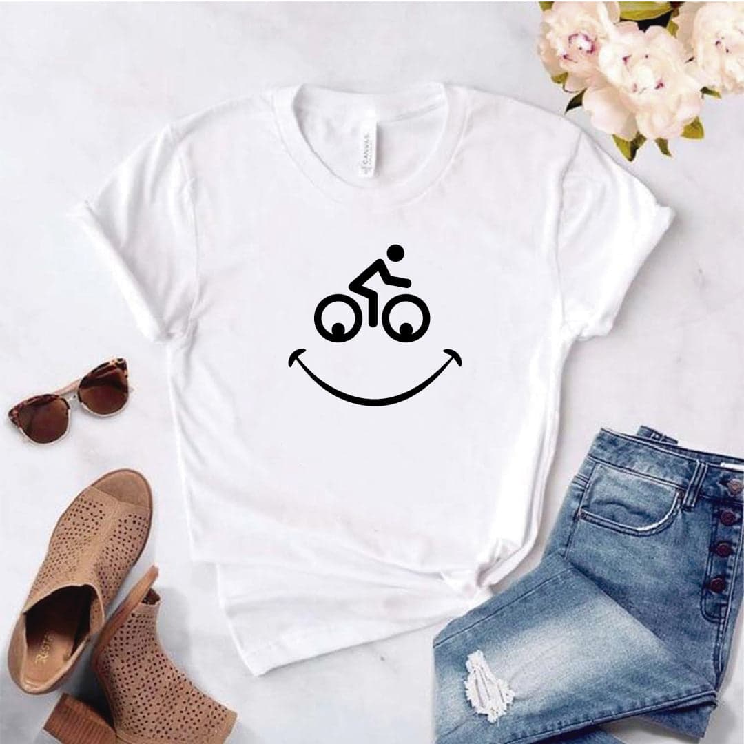 Camisa estampada  tipo T-shirt Bicicleta Carita feliz 2 — foto 2