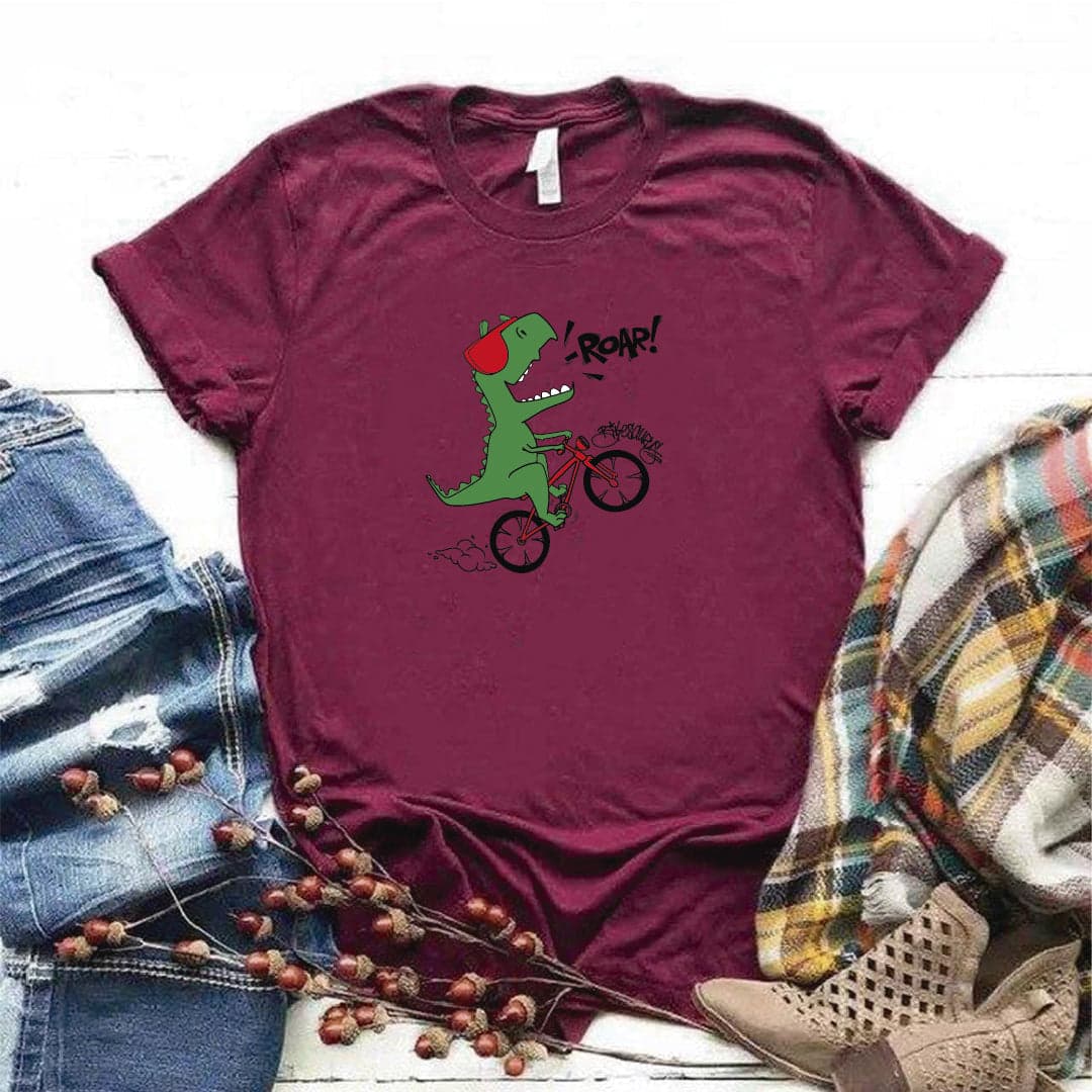 Camisa estampada  tipo T-shirt BICICLETA DINO ROAR — foto 4