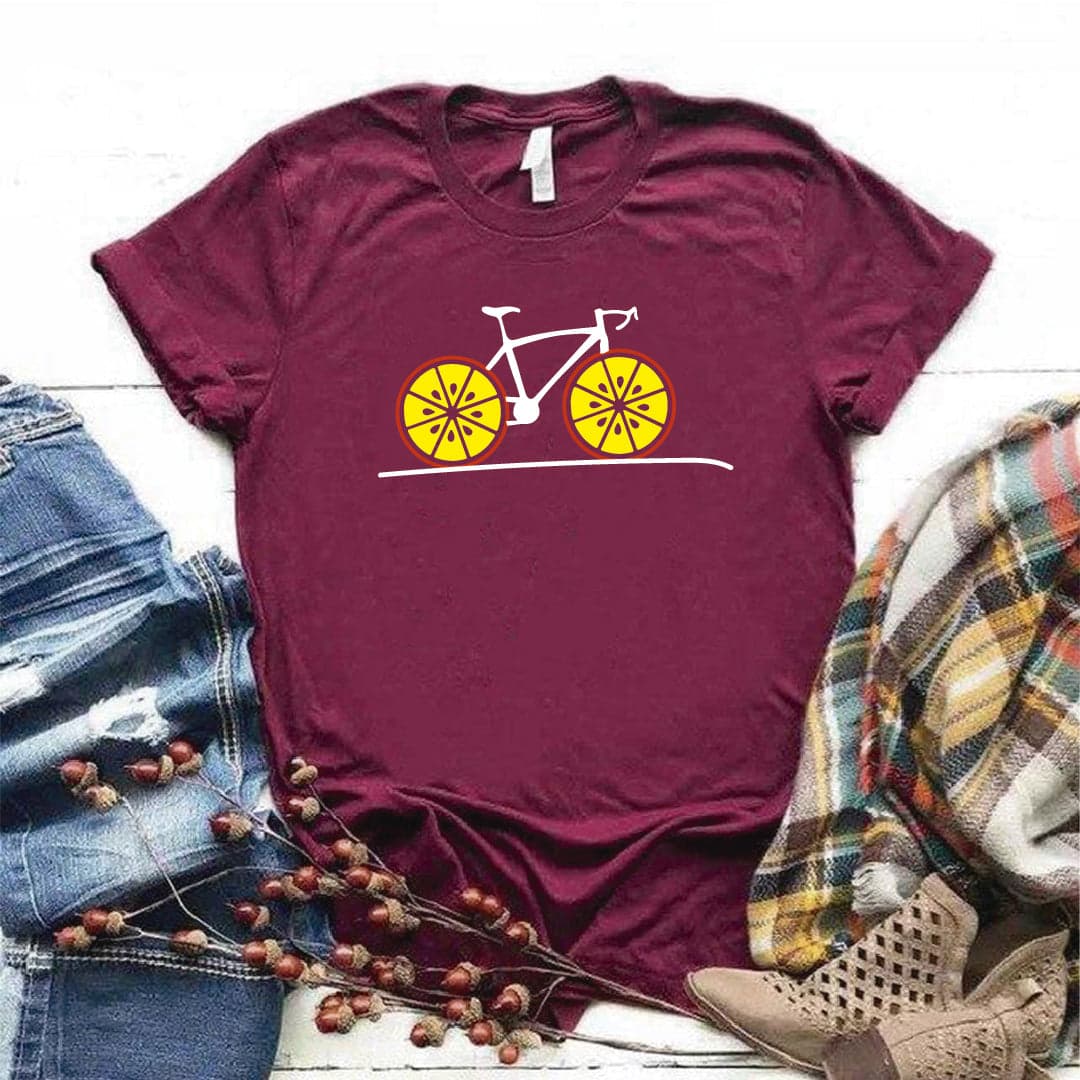 Camisa estampada  tipo T-shirt BICICLETA NARANJA — foto 4