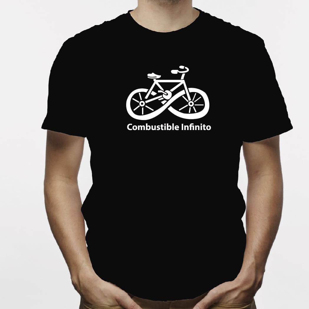 Camisa estampada para hombre  tipo T-shirt BICICLETA COMBUSTIBLE INFINITO — foto 2