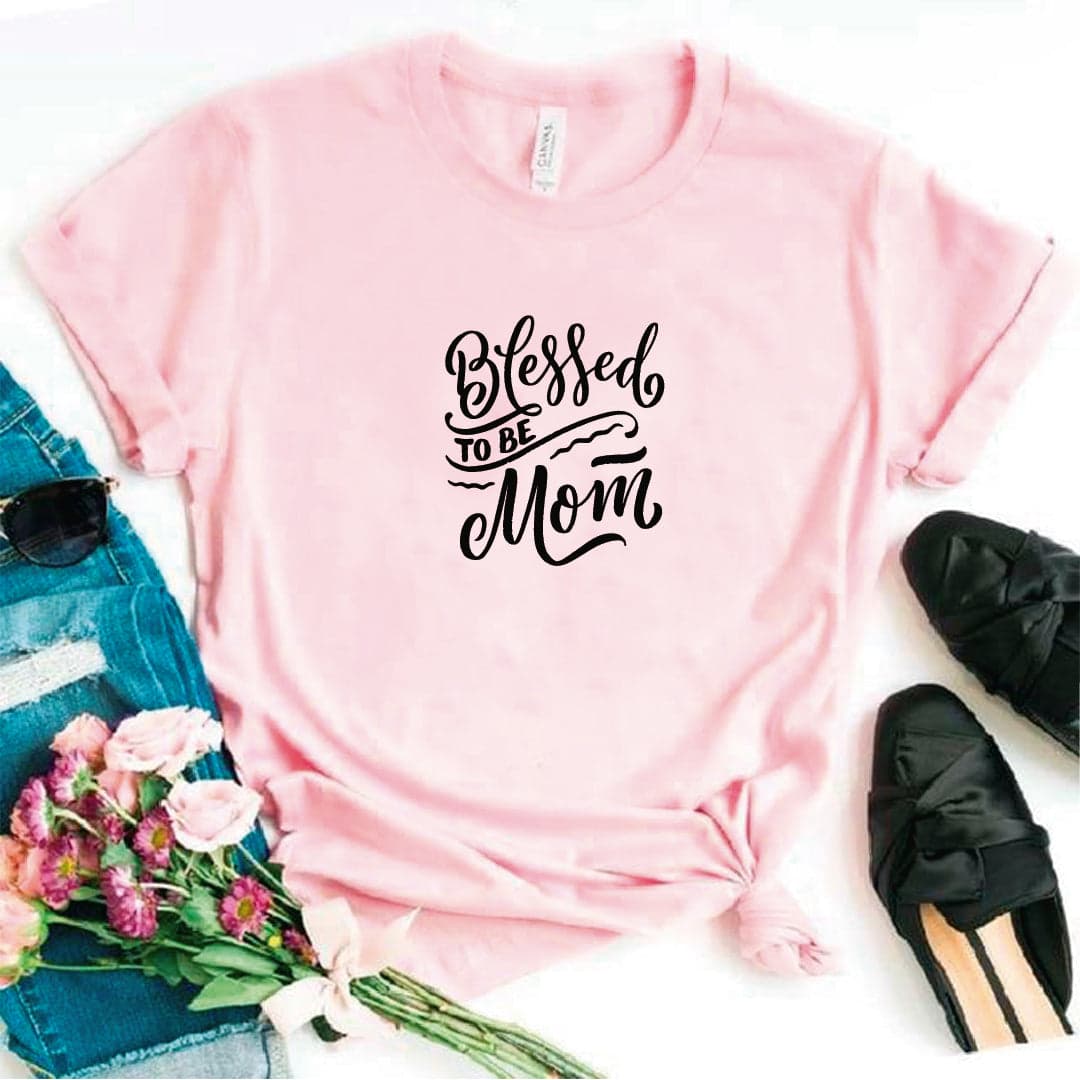 Camisa estampada tipo T- shirt Blessed to the mom — foto 1