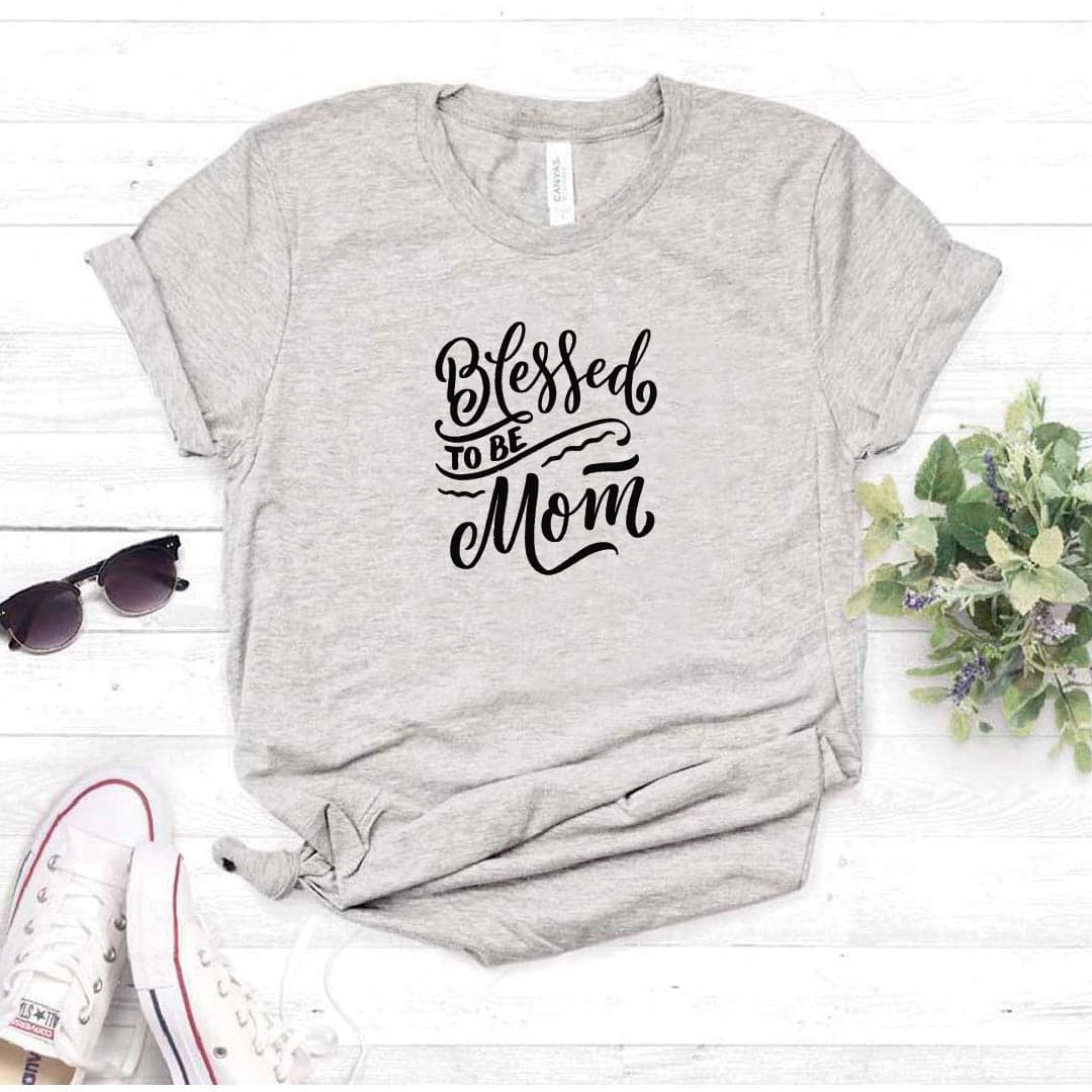 Camisa estampada tipo T- shirt Blessed to the mom — foto 8