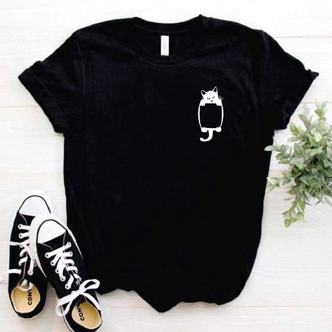 Camisa estampada tipo T- shirt Bolsillo de Gato — foto 5