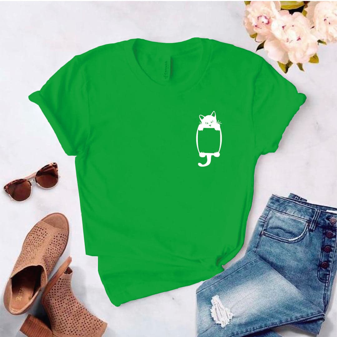 Camisa estampada tipo T- shirt Bolsillo de Gato — foto 7