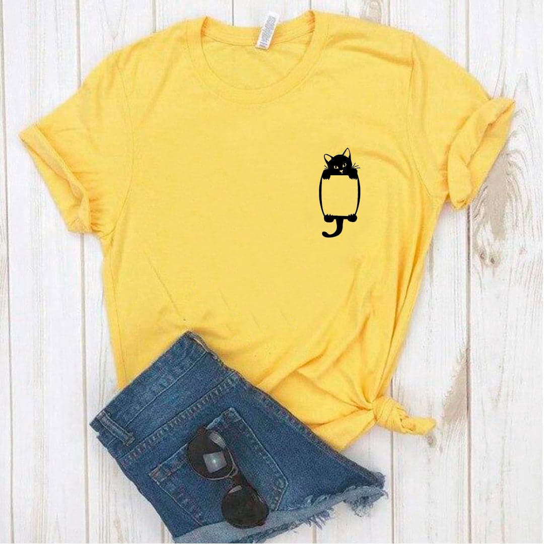 Camisa estampada tipo T- shirt Bolsillo de Gato — foto 4
