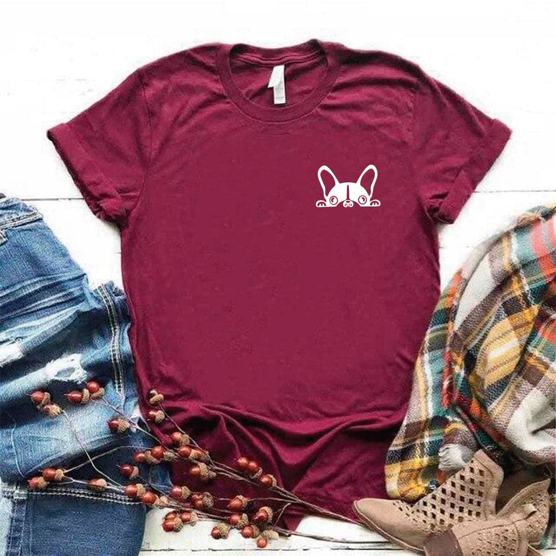 Camisa estampada tipo T- shirt Bulldog Frances Bolsillo — foto 5