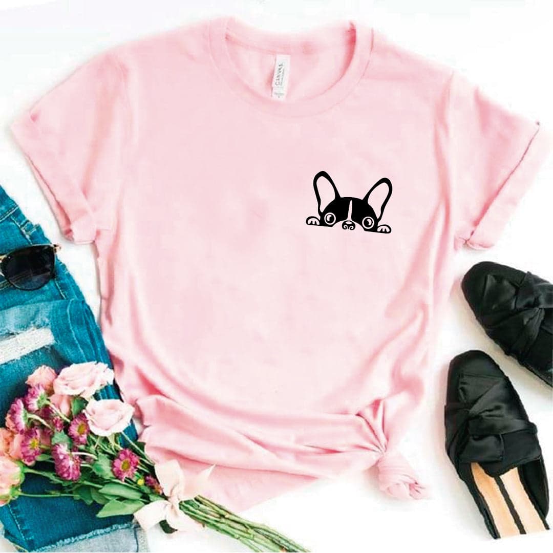 Camisa estampada tipo T- shirt Bulldog Frances Bolsillo — foto 8