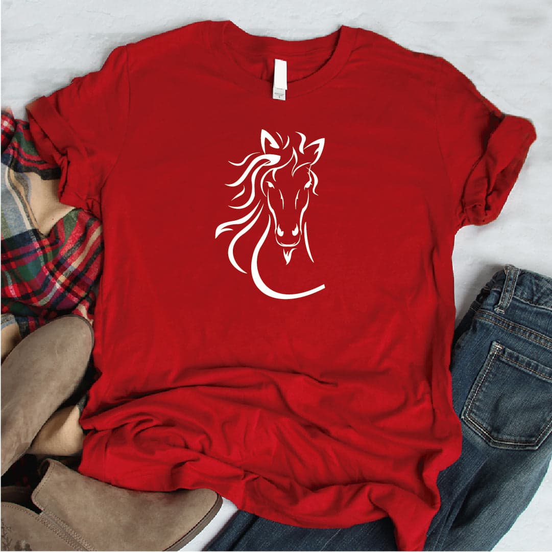 Camisa estampada tipo T- shirt Caballo de frente — foto 6