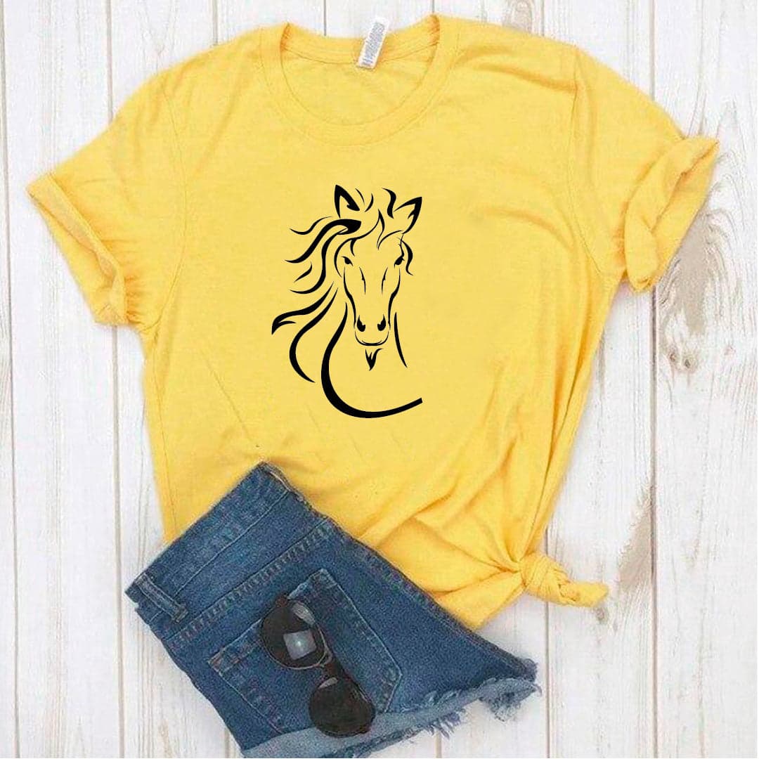 Camisa estampada tipo T- shirt Caballo de frente — foto 2