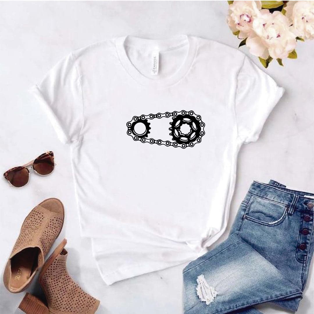 Camisa estampada  tipo T-shirt Cadena bicicleta (Dama) — foto 2