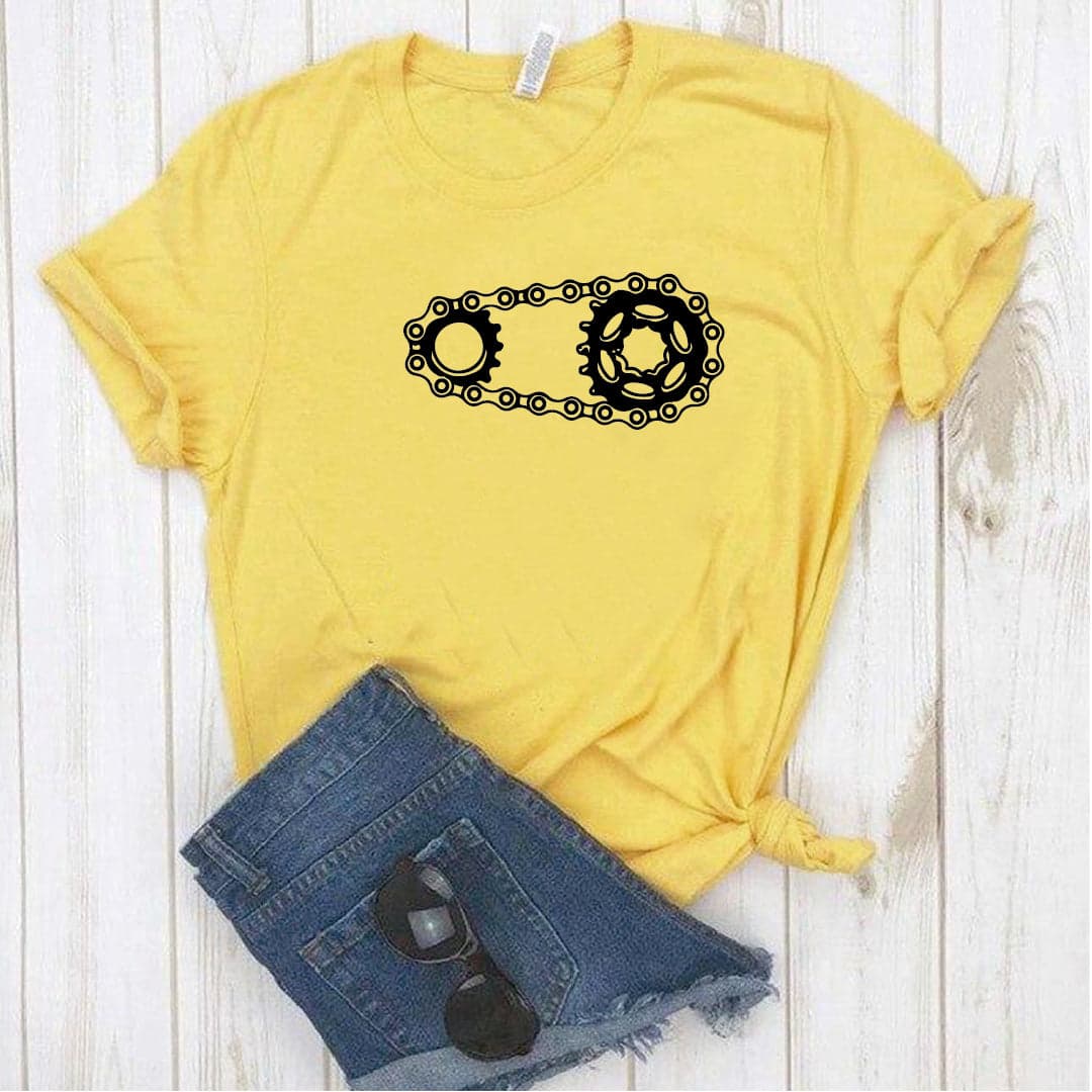 Camisa estampada  tipo T-shirt Cadena bicicleta (Dama) — foto 3