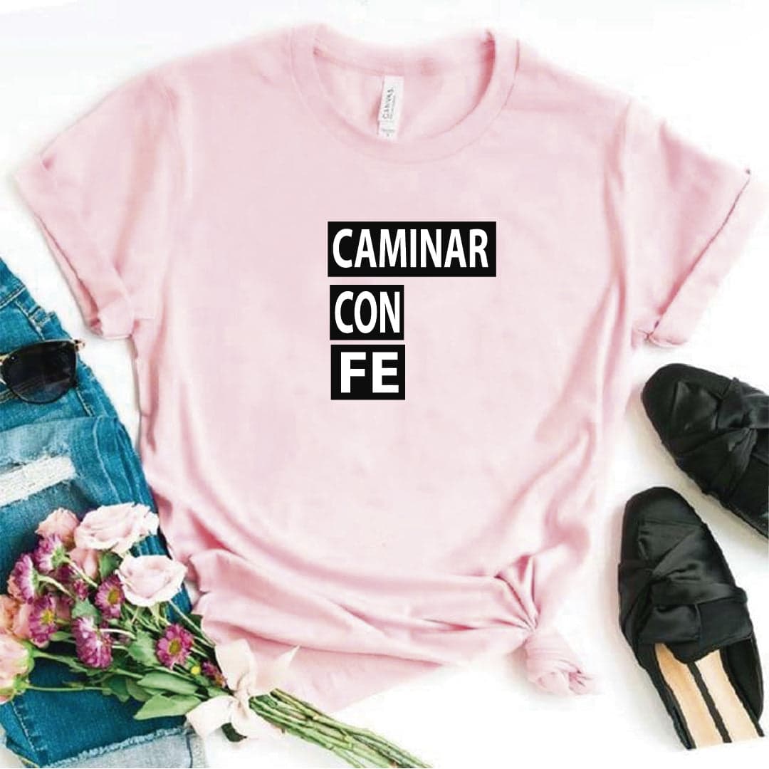 Camisa estampada tipo T- shirt Caminar con Fe (Dios) — foto 6