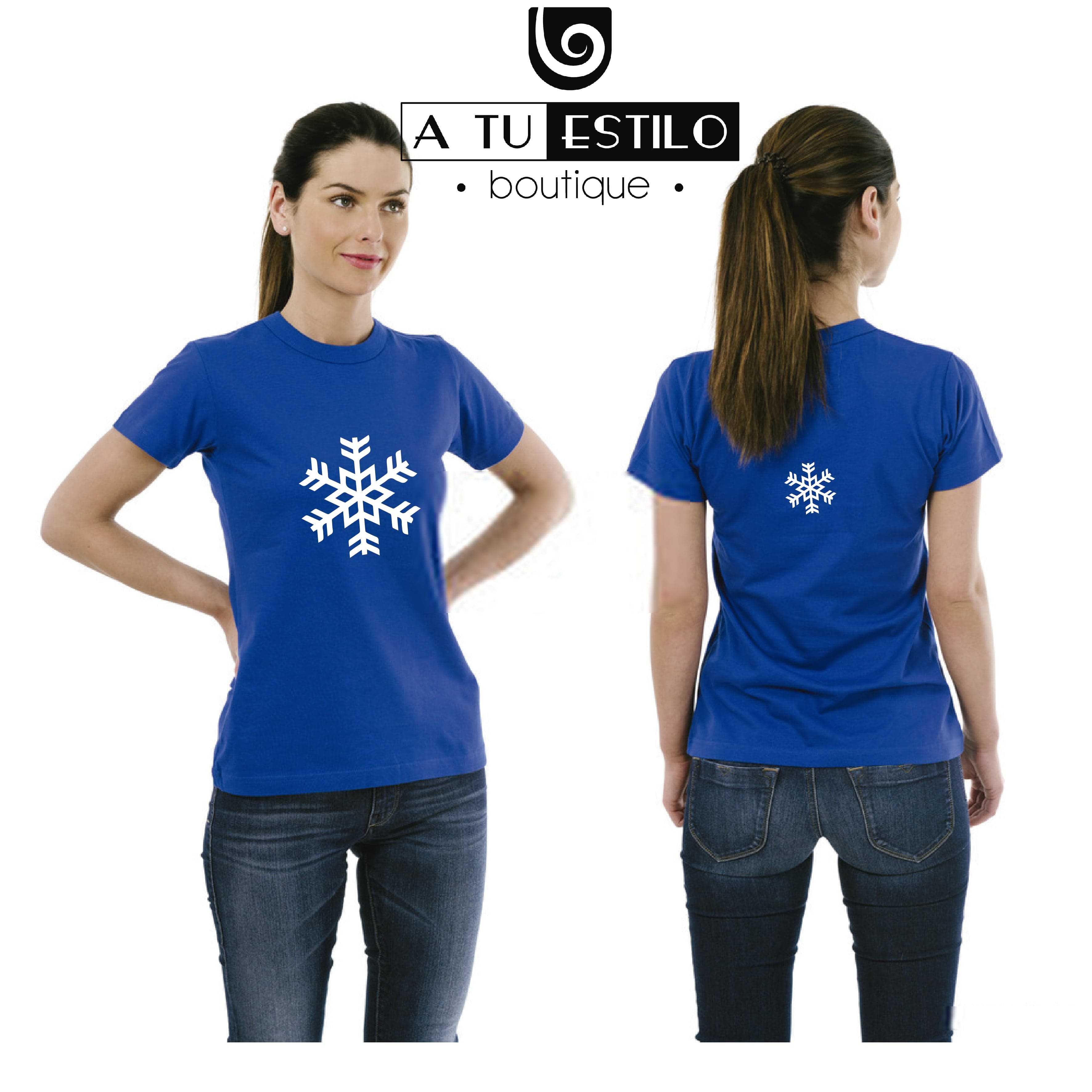Camiseta T-shirt mujer navidad NIEVE — foto 1